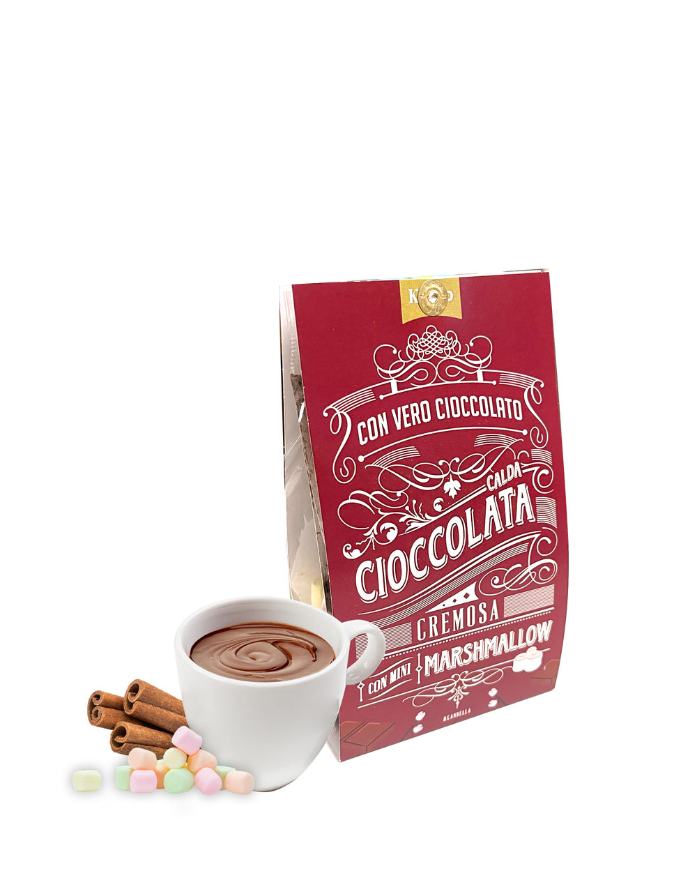 CIOCCOLATA CALDA ALLA CANNELLA CON MARSHMALLOW PER 2 TAZZE - KUCINO