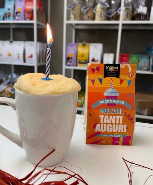 MUG CAKE TANTI AUGURI - TORTA IN TAZZA TANTI AUGURI - KUCINO
