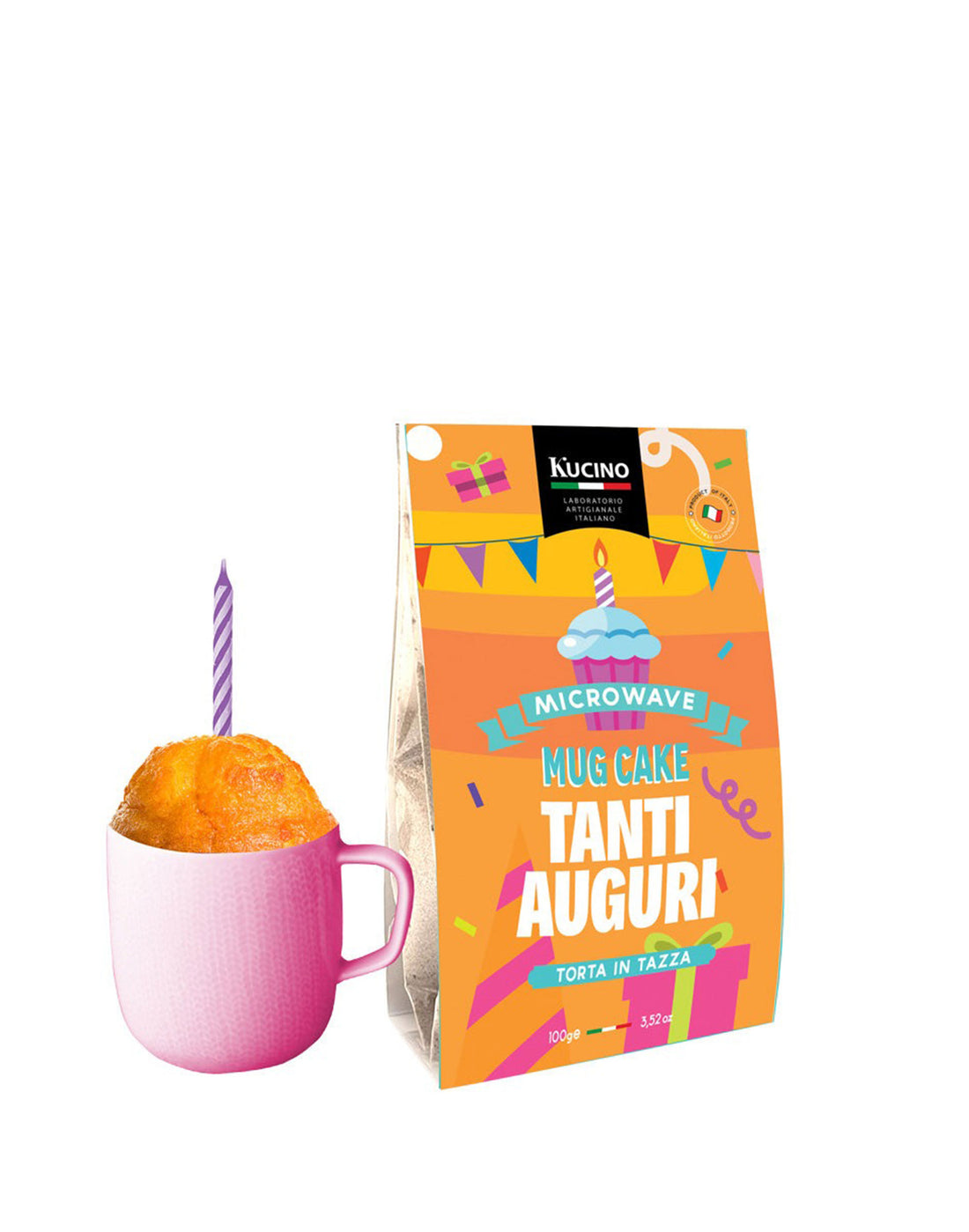 MUG CAKE TANTI AUGURI - TORTA IN TAZZA TANTI AUGURI - KUCINO