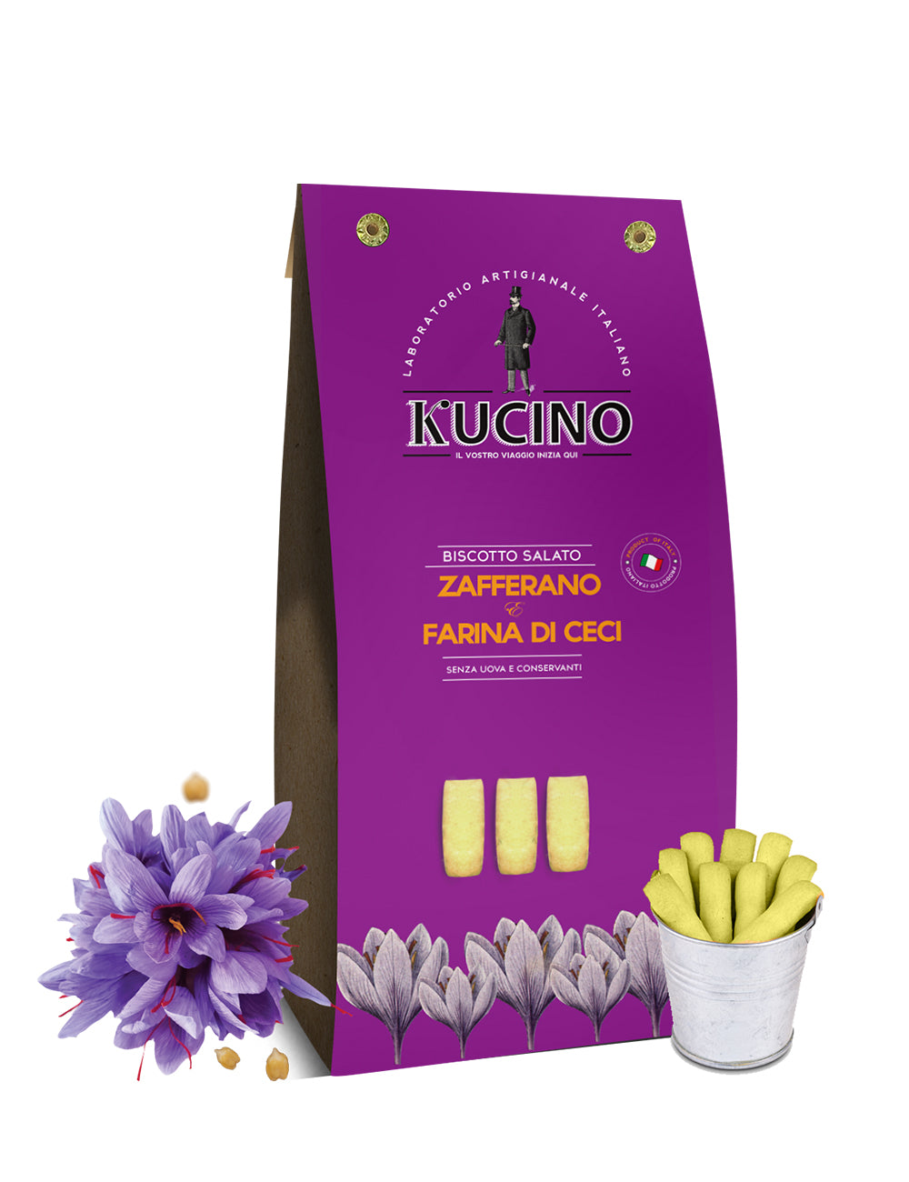 BISCOTTO SALATO ZAFFERANO E CECI - KUCINO