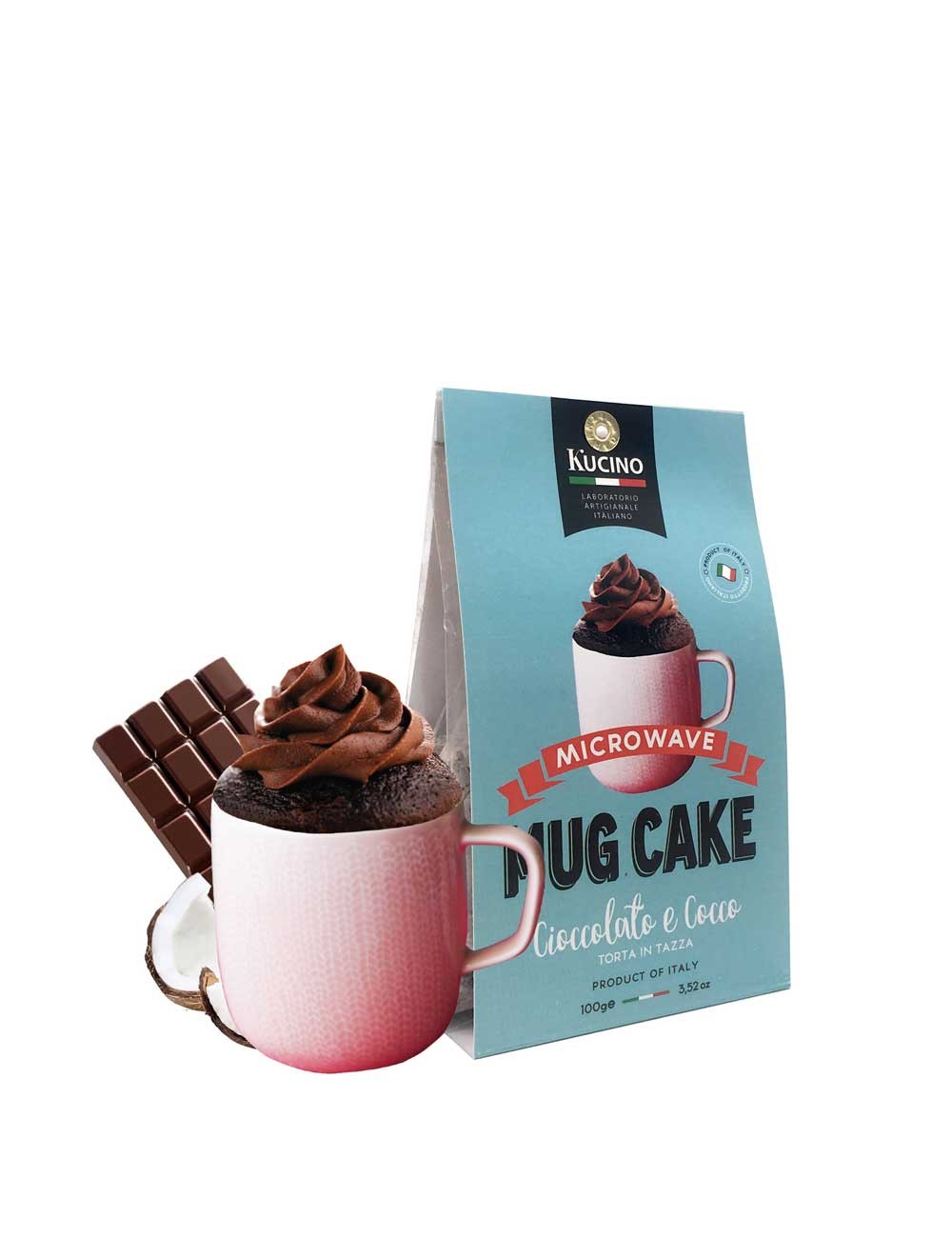 MUG CAKE CIOCCOLATO E COCCO - TORTA IN TAZZA CIOCCOLATO E COCCO - KUCINO