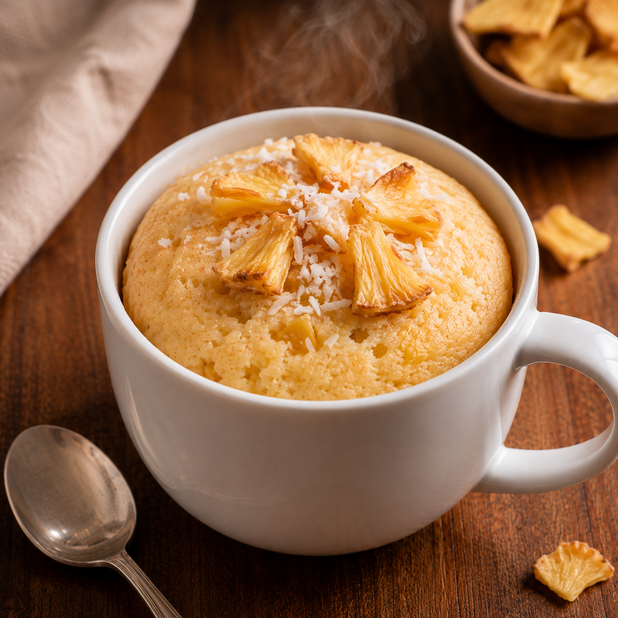 Mug Cake Piña Colada - Torta in Tazza Microonde 2 min 100g | Kucino