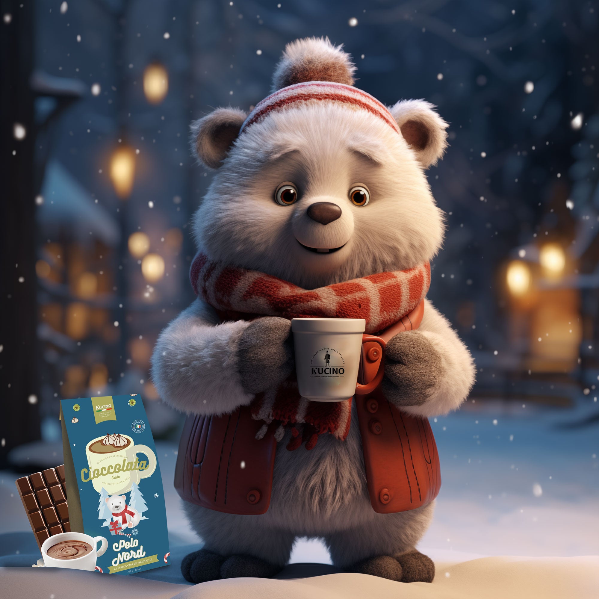 NORTH POLE HOT CHOCOLATE WITH REAL DARK CHOCOLATE AND MERINGUES