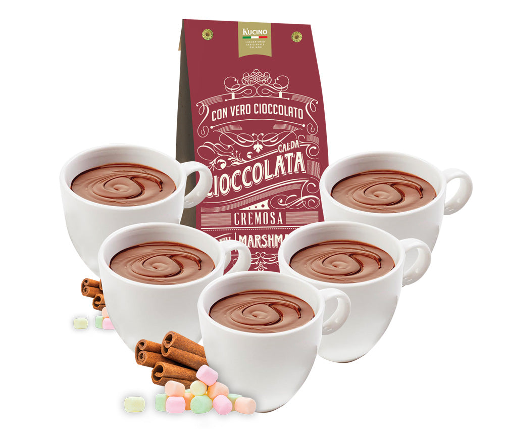 CHOCOLAT CHAUD À LA CANELLE AVEC CHOCOLAT ET MINI GUIMAUVES POUR 5 TASSES