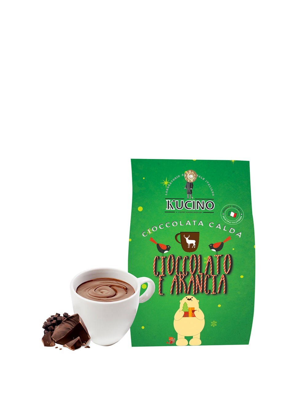 CHOCOLAT CHAUD NOIR ORANGE AVEC MINI BROWNIES POUR 2